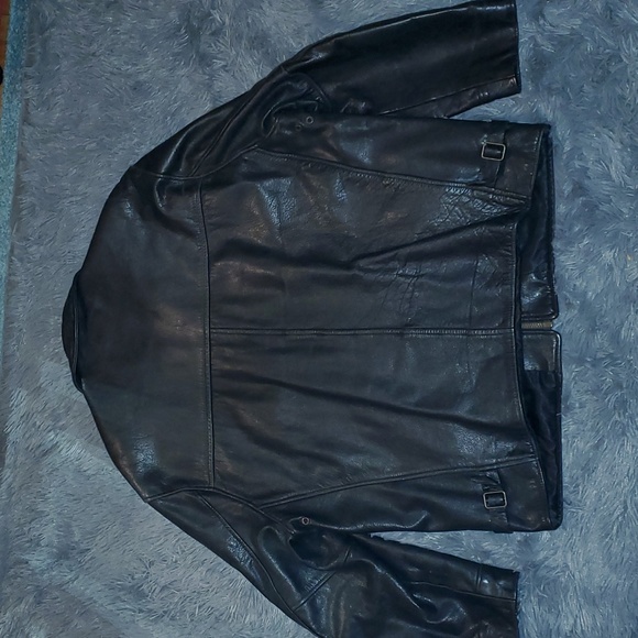 Mens London Fog Leather Jacket - Picture 5 of 5